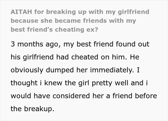 Man Dumps GF Over Her Choice Of Friend And The Internet Validates His Reasoning Man Dumps GF Over Her Choice Of Friend And The Internet Validates His Reasoning