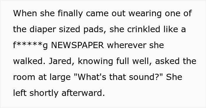 Screenshot of text describing the outcome of a teen's revenge on a flirty friend. Screenshot of text describing the outcome of a teen's revenge on a flirty friend.