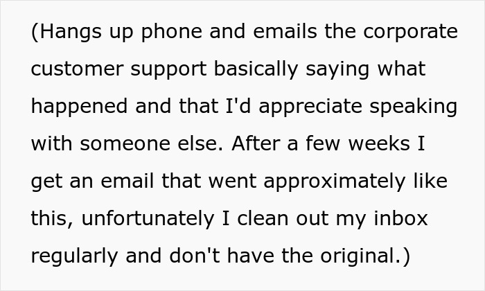 A screenshot of text describing a wheelchair-bound teen emailing customer support after being accused of stealing. A screenshot of text describing a wheelchair-bound teen emailing customer support after being accused of stealing.