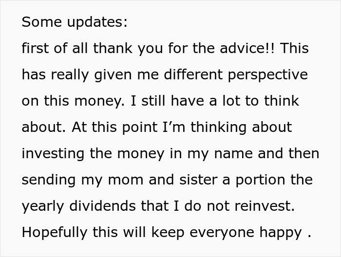 Mom Demands Kids Give Her Their Share Of The Inheritance, Doesn't Like Daughter's Response
