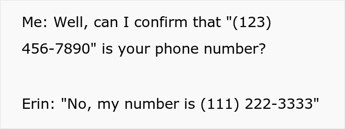 Guy gets petty revenge on woman. A screenshot of a text message conversation, confirming a phone number. Guy gets petty revenge on woman. A screenshot of a text message conversation, confirming a phone number.