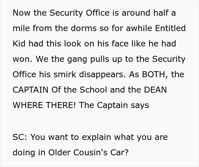 Security questions kid about being in older cousin's car during New York trip