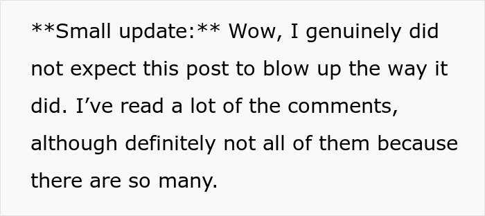 A small update about the post on finances and the husband's spending, which received many comments.