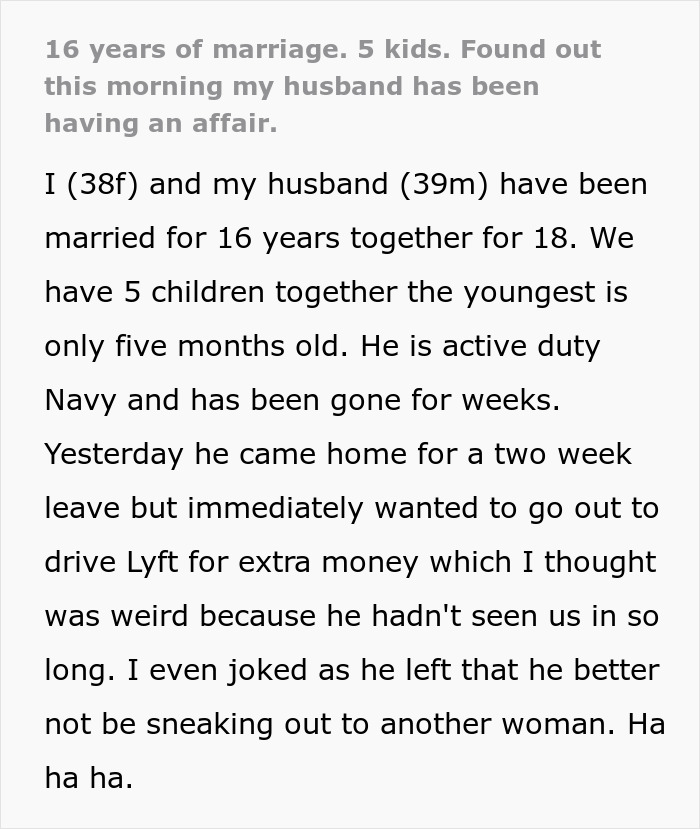 Husband Starts Acting Like A "Psycho" After His Affair With A Younger Coworker Comes To Light Husband Starts Acting Like A "Psycho" After His Affair With A Younger Coworker Comes To Light