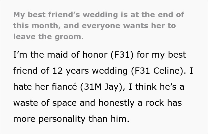 Bride Plans A Forever With A Guy Who Proposed With A String, BFF Is Running Out Of Ways To Say &ldquo;Run&rdquo;