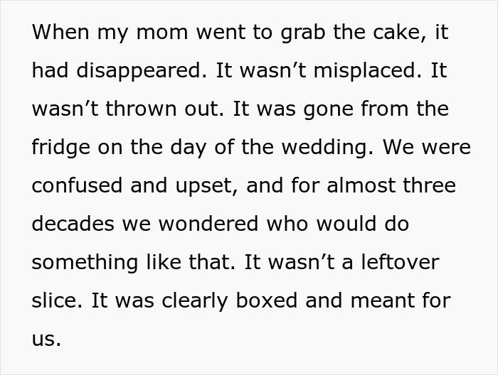 A 28-Year-Old Wedding Cake Mystery Gets Accidentally Solved, Leaves Bride Even More Upset