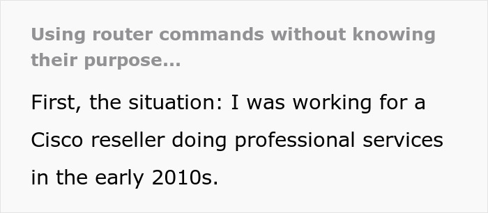 Guy Gets Exposed For A Bad Router Command And Makes Up A Cover Story Just To Be Exposed Again Guy Gets Exposed For A Bad Router Command And Makes Up A Cover Story Just To Be Exposed Again