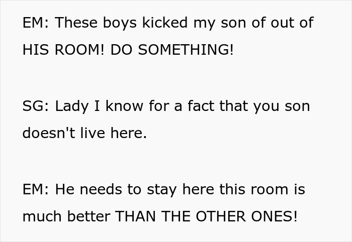 Mom demands action from security guard after roommates kick son out of room in New York trip