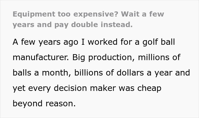 Management Proves They Know Nothing By Trying To Save Money In All The Wrong Places Management Proves They Know Nothing By Trying To Save Money In All The Wrong Places