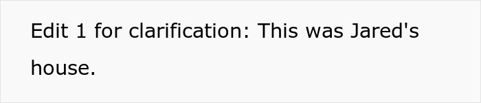Text box states 'Edit 1 for clarification: This was Jareds house.' related to boyfriend friend tampons. Text box states 'Edit 1 for clarification: This was Jareds house.' related to boyfriend friend tampons.