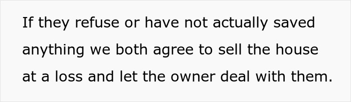 A screenshot of text about parents giving their son free housing and a freeloading plan.