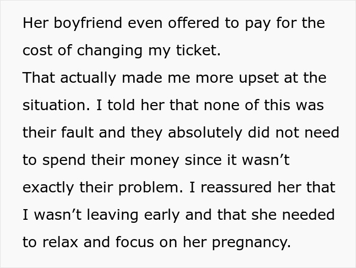 A text screenshot about a boyfriend offering to pay for changing a flight ticket for a grandmother visiting abroad. A text screenshot about a boyfriend offering to pay for changing a flight ticket for a grandmother visiting abroad.