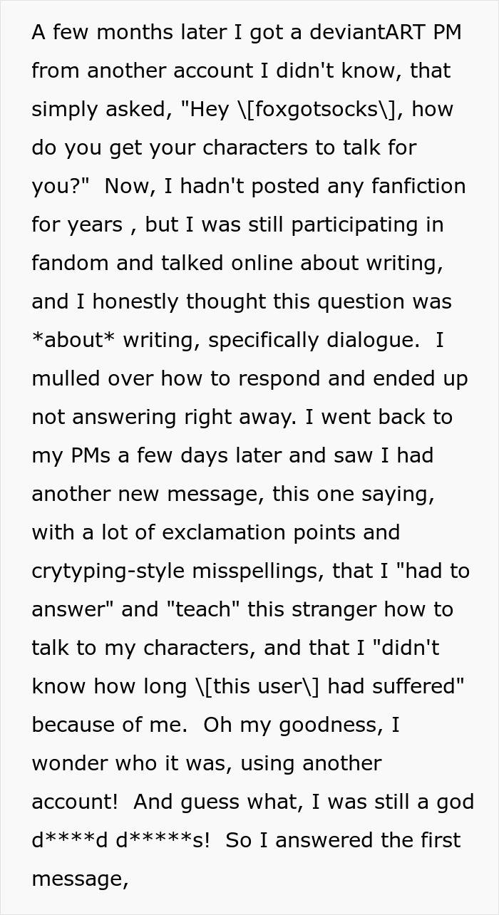 Online Stalker Freaks Out After Woman "Steals" Her Fictional Boyfriend Online Stalker Freaks Out After Woman "Steals" Her Fictional Boyfriend
