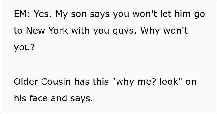 Mom confronts son's roommates about exclusion from New York trip