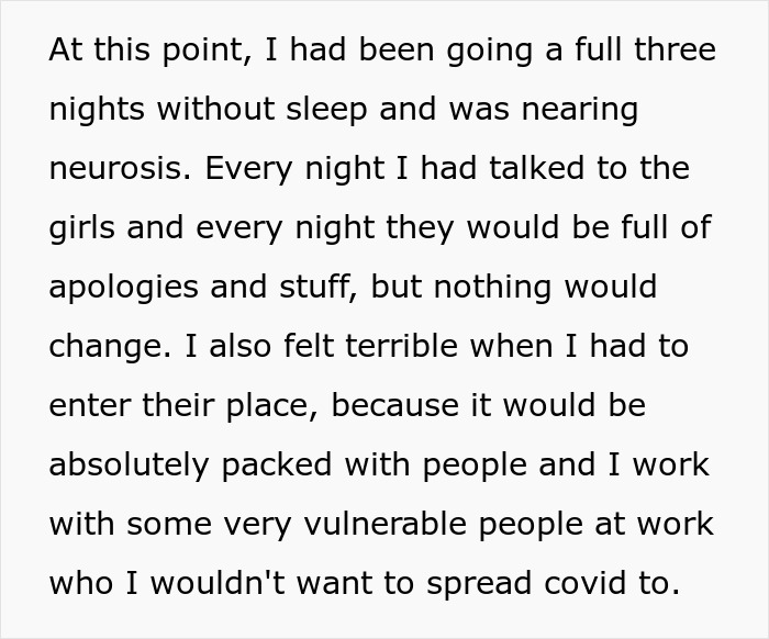 A fed up neighbor discussing students loud parties, lack of sleep, and concern over COVID. A fed up neighbor discussing students loud parties, lack of sleep, and concern over COVID.