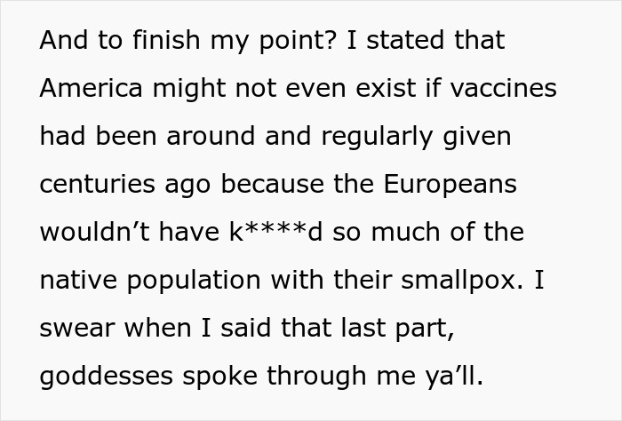 A nurse GF shares a historical fact about smallpox and vaccines during a debate with her boyfriend. A nurse GF shares a historical fact about smallpox and vaccines during a debate with her boyfriend.
