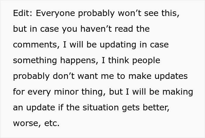 Screenshot of online comment edit discussing a MIL and her family situation. Screenshot of online comment edit discussing a MIL and her family situation.