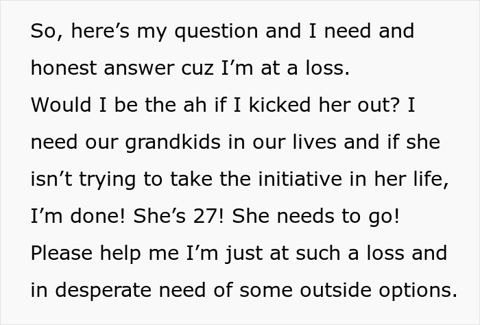 A screenshot of a post where parents consider kicking out their daughter for choosing a toxic boyfriend. A screenshot of a post where parents consider kicking out their daughter for choosing a toxic boyfriend.