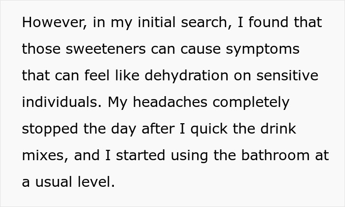 Man Drinks Sugar-Free Punch Daily, Realizes It Makes Him Stop Using The Toilet For Over 12 Hours Man Drinks Sugar-Free Punch Daily, Realizes It Makes Him Stop Using The Toilet For Over 12 Hours
