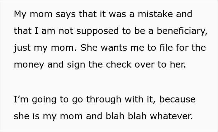 Mom Demands Kids Give Her Their Share Of The Inheritance, Doesn't Like Daughter's Response