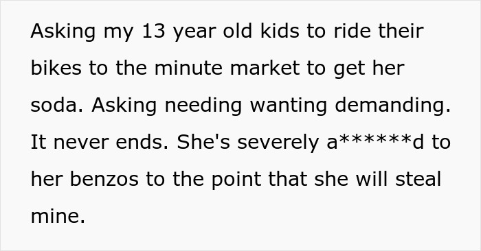 Toxic Mom neglecting health for years, assuming a new kidney from her daughter. Discussing benzos.