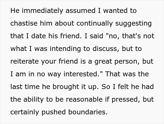 The model friend is not having it when his buddy suggests a hot girlfriend and a weight-loss coach. The model friend is not having it when his buddy suggests a hot girlfriend and a weight-loss coach.