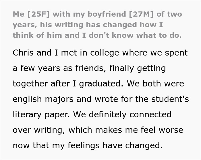 Woman Reads Boyfriend's Novel, Realizes Something That Forever Changes The Way She Feels About Him Woman Reads Boyfriend's Novel, Realizes Something That Forever Changes The Way She Feels About Him
