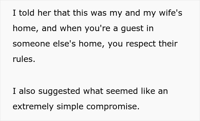Mom Thinks Her Son And His Wife Should Live By Her Rules While She's Visiting Mom Thinks Her Son And His Wife Should Live By Her Rules While She's Visiting
