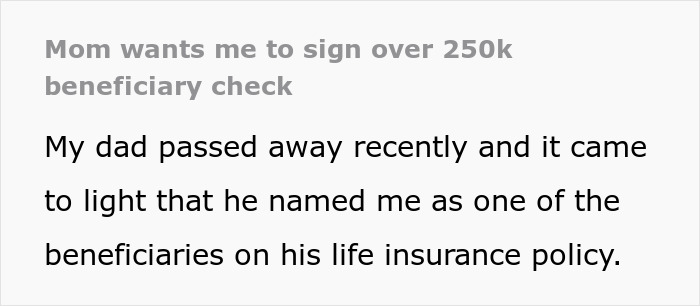 Mom Demands Kids Give Her Their Share Of The Inheritance, Doesn't Like Daughter's Response