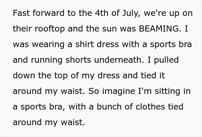 Text describing a rooftop scene on the 4th of July, relevant to a buddy thinking his friend needs a hot GF and a weight-loss coach. Text describing a rooftop scene on the 4th of July, relevant to a buddy thinking his friend needs a hot GF and a weight-loss coach.