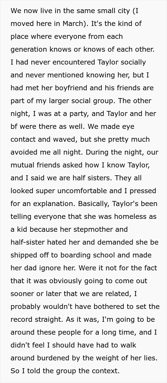 Bully Half-Sis Tells Friends She Was Homeless And Shunned By Sibling, Shocked When The Truth Comes Out Bully Half-Sis Tells Friends She Was Homeless And Shunned By Sibling, Shocked When The Truth Comes Out