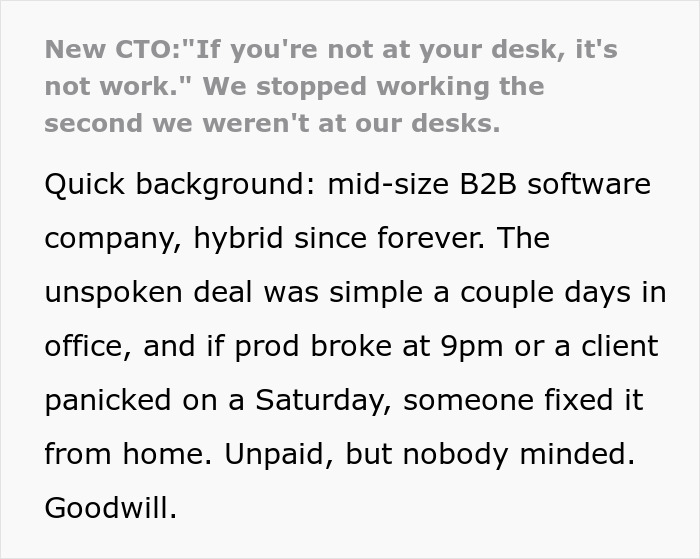 Customer Has An Emergency And Nobody Helps, CTO Acts Surprised As If It Wasn’t His Own Orders Customer Has An Emergency And Nobody Helps, CTO Acts Surprised As If It Wasn’t His Own Orders
