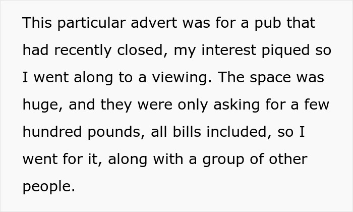 Text snippet: Landlord and pub tenant, living in a pub for cheap, viewing a recently closed pub for living space. Text snippet: Landlord and pub tenant, living in a pub for cheap, viewing a recently closed pub for living space.