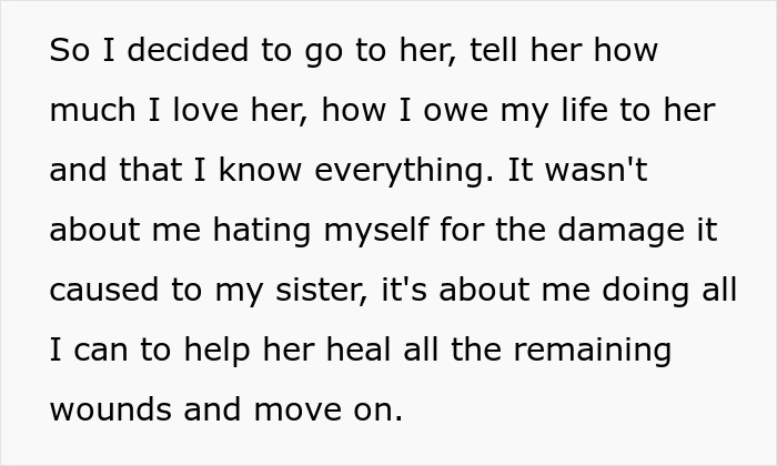 A black text message detailing a brother wanting to help his sister heal after she gives brother part of her liver A black text message detailing a brother wanting to help his sister heal after she gives brother part of her liver