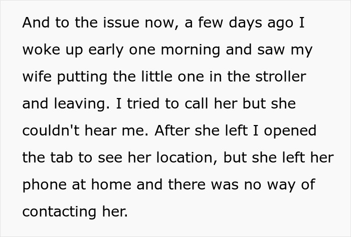 Husband sees wife sneak out early with stroller, leaving him speechless about her real reason for hiding money. Husband sees wife sneak out early with stroller, leaving him speechless about her real reason for hiding money.
