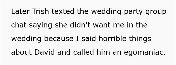 A text screenshot about the bride trying to get a 'love' confession out of groom's female bestie. A text screenshot about the bride trying to get a 'love' confession out of groom's female bestie.