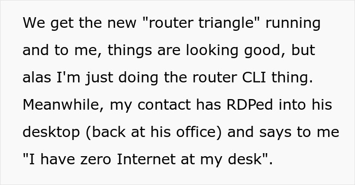Guy Gets Exposed For A Bad Router Command And Makes Up A Cover Story Just To Be Exposed Again Guy Gets Exposed For A Bad Router Command And Makes Up A Cover Story Just To Be Exposed Again