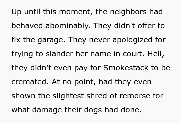Neighbors ignore woman's warnings about their dogs, showing no remorse after they attack her cat. Neighbors ignore woman's warnings about their dogs, showing no remorse after they attack her cat.