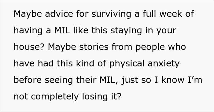Woman Starts Getting Anxiety Before Insufferable MIL Even Arrives And It Wasn’t For Nothing Woman Starts Getting Anxiety Before Insufferable MIL Even Arrives And It Wasn’t For Nothing