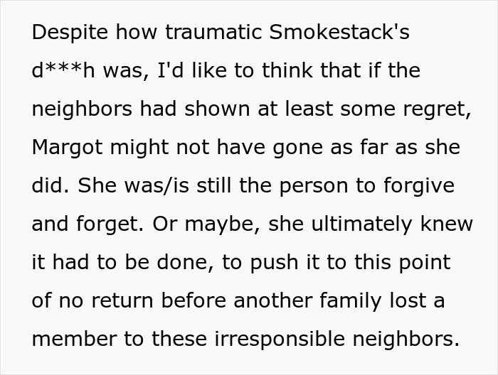 Text about Margot not forgiving neighbors after their dogs attack her cat. Neighbors ignore warnings. Text about Margot not forgiving neighbors after their dogs attack her cat. Neighbors ignore warnings.