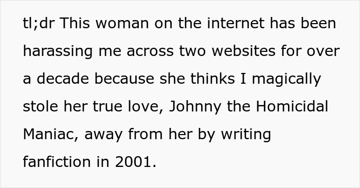 Online Stalker Freaks Out After Woman "Steals" Her Fictional Boyfriend Online Stalker Freaks Out After Woman "Steals" Her Fictional Boyfriend