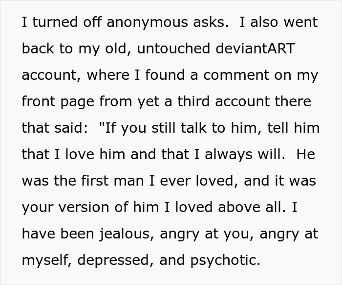 Online Stalker Freaks Out After Woman "Steals" Her Fictional Boyfriend Online Stalker Freaks Out After Woman "Steals" Her Fictional Boyfriend