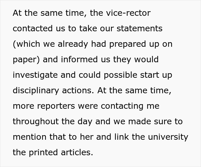 A vice-rector contacted us about the students' home bar parties, considering disciplinary actions. A vice-rector contacted us about the students' home bar parties, considering disciplinary actions.