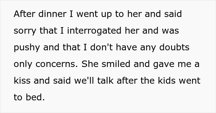 A wife explains her reason for hiding money from her hubby. She smiles and kisses him, promising to talk after kids sleep. A wife explains her reason for hiding money from her hubby. She smiles and kisses him, promising to talk after kids sleep.