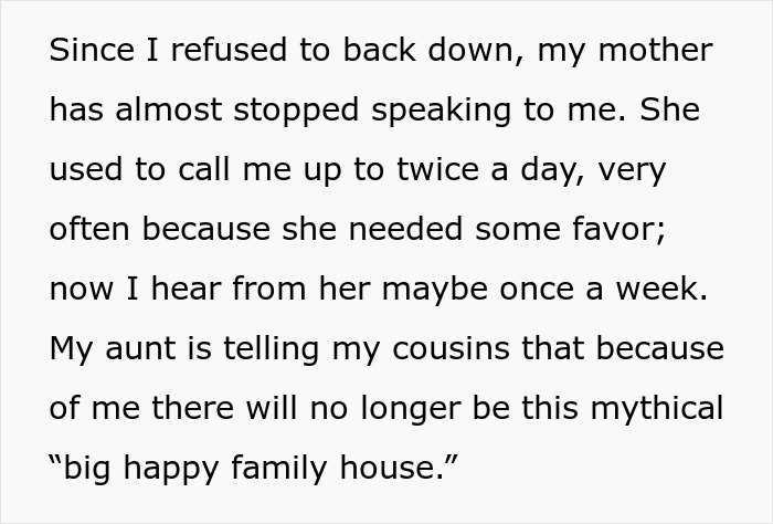 Woman Doesn't Want To Play "Big Happy Family," Demands Inheritance Be Divided Woman Doesn't Want To Play "Big Happy Family," Demands Inheritance Be Divided