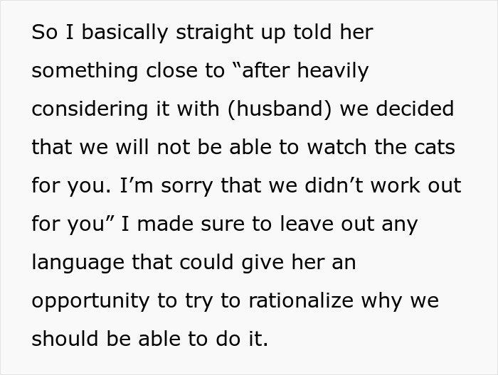 Woman Declines Friend’s Year-Long Cat-Sitting Request, Then Learns She Had Another Option All Along Woman Declines Friend’s Year-Long Cat-Sitting Request, Then Learns She Had Another Option All Along