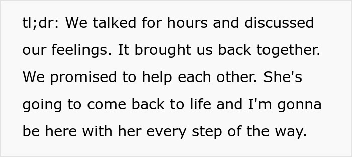 A screenshot of text with a tl;dr of a sister and brother promising to help each other A screenshot of text with a tl;dr of a sister and brother promising to help each other