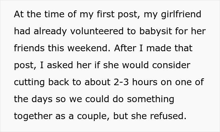Woman Babysits On Weekends, Her Clueless BF Just Can't Figure Out Why She Keeps Ignoring Him Woman Babysits On Weekends, Her Clueless BF Just Can't Figure Out Why She Keeps Ignoring Him