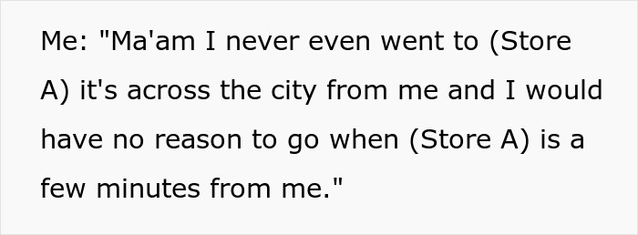 Text bubble of a wheelchair-bound teen explaining they never went to the store, denying stealing. Text bubble of a wheelchair-bound teen explaining they never went to the store, denying stealing.