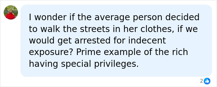 Online comment on Bianca Censori's clothing and public indecent exposure